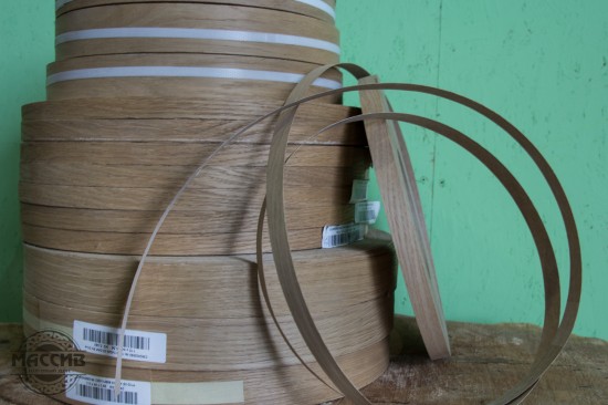 Кромка 19 мм из шпона ясень (с клеем)