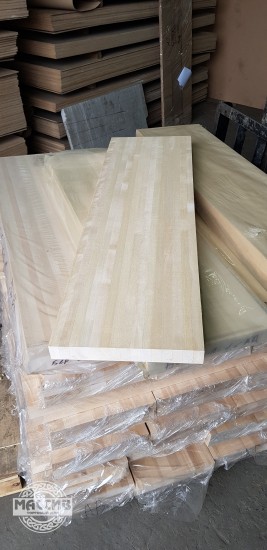 Щит мебельный из Березы цельноламельный 20*600*2000 АА